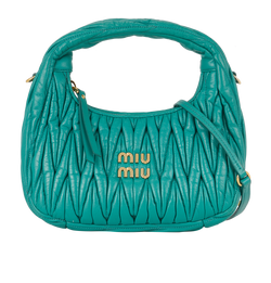 Wander Matelasse Hobo, Leather, Green, MII, DB/RCT/S, 2*